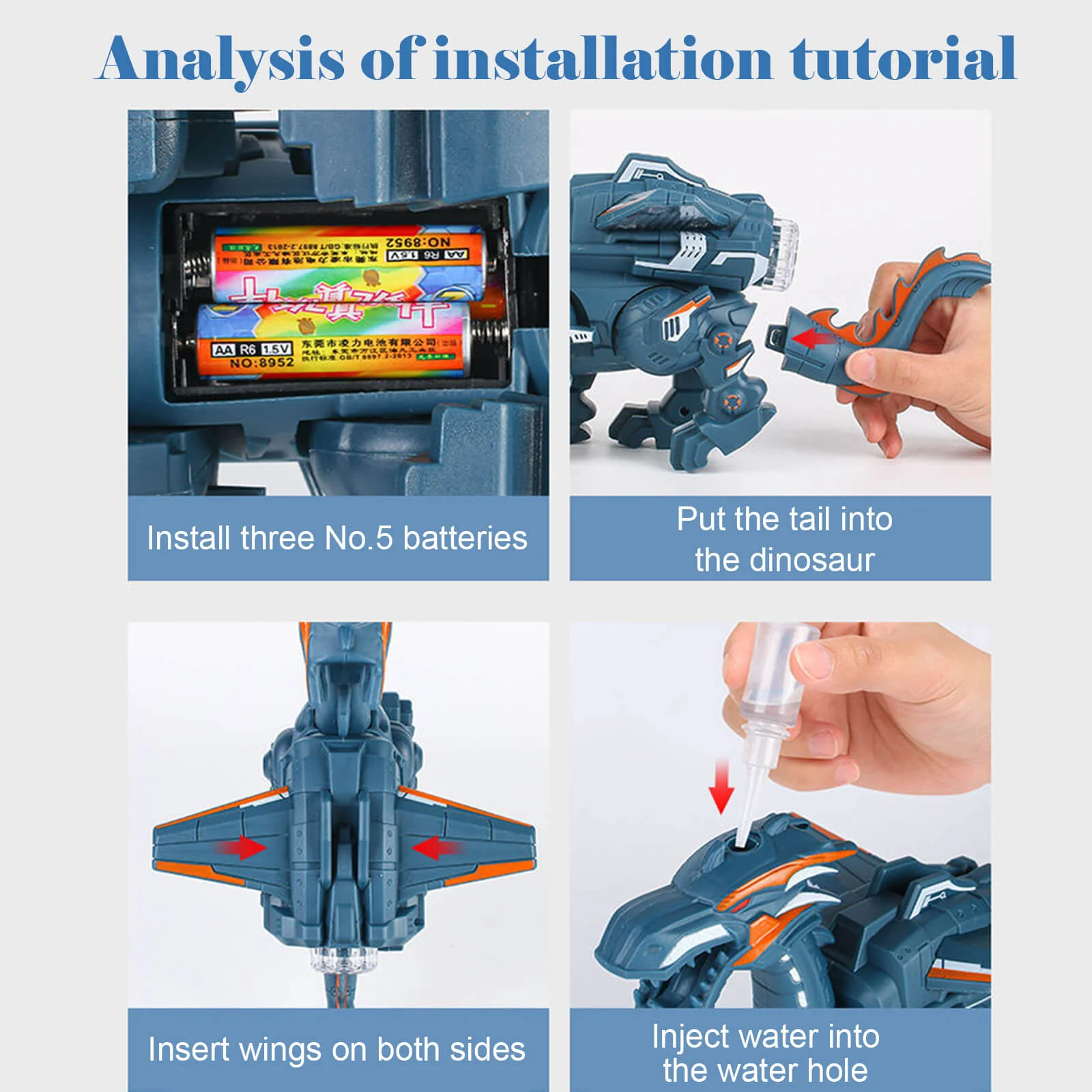 Kids Electric Pterosaur Toy Walking Spray Roar Dinosaur for Boys Girls Birthday Gift - Image 8