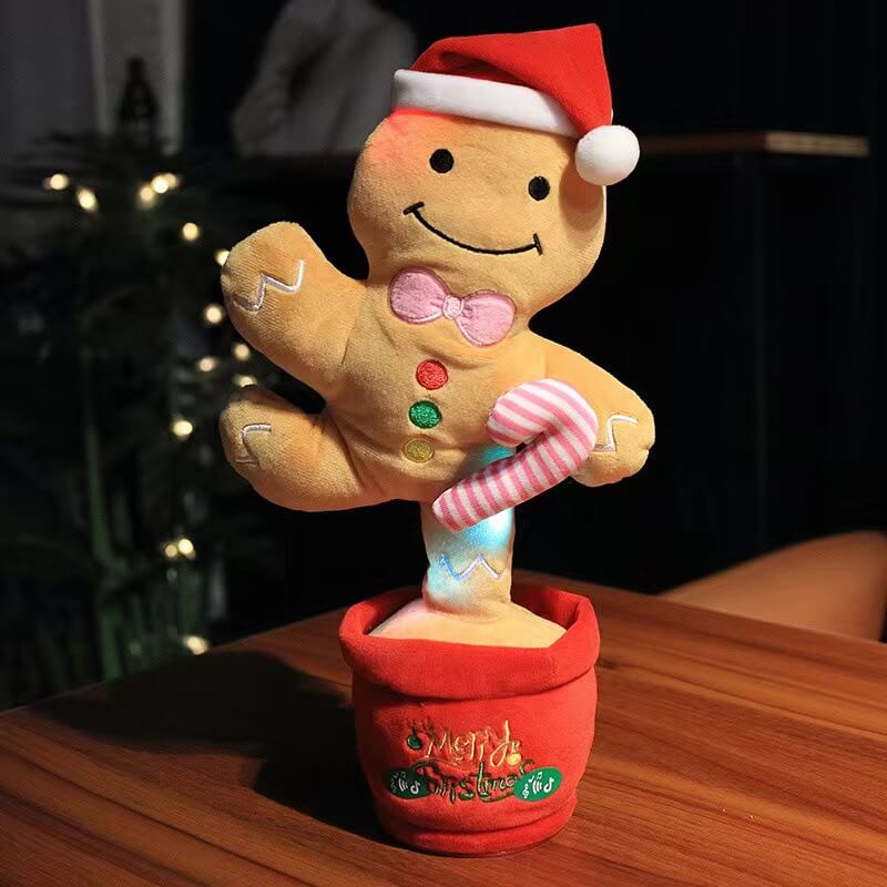 Kids Electric Singing Toy Christmas Tree Reindeer Talking Plush Toy Twisting Interactive Doll with Light - Image 2