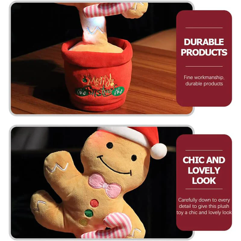 Kids Electric Singing Toy Christmas Tree Reindeer Talking Plush Toy Twisting Interactive Doll with Light - Image 8