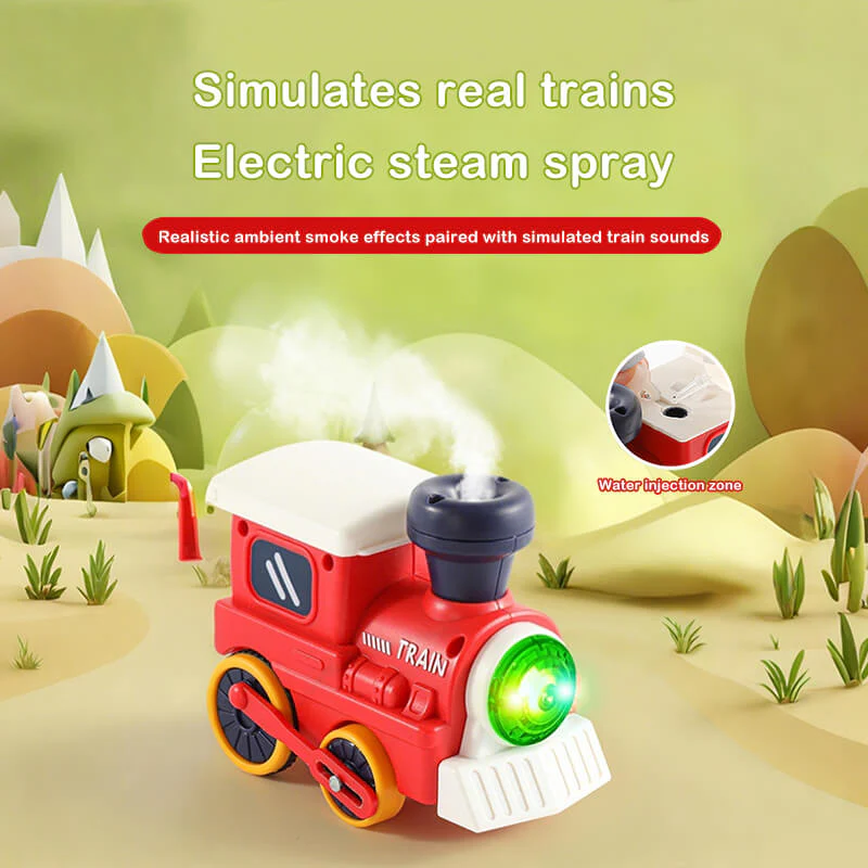 Kids Electric Spray Track Train Steam Splicing Track Train Set with Lights Sound Christmas Gifts - Image 10