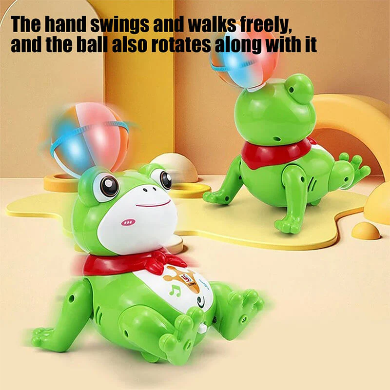 Kids Electric Stunt Frog Spinning Ball Dancing Frog 360° Rotation Toys with LED Light Music - Image 5