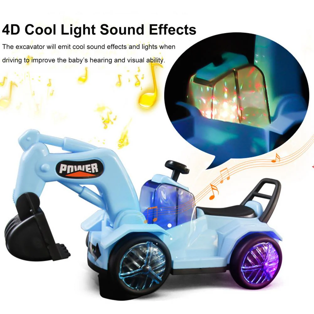 Kids Excavator Toy Music Light Engineering Vehicle Toy Electric Toy Car For Girls Boy Outdoor Fun Kids Toys - Image 5