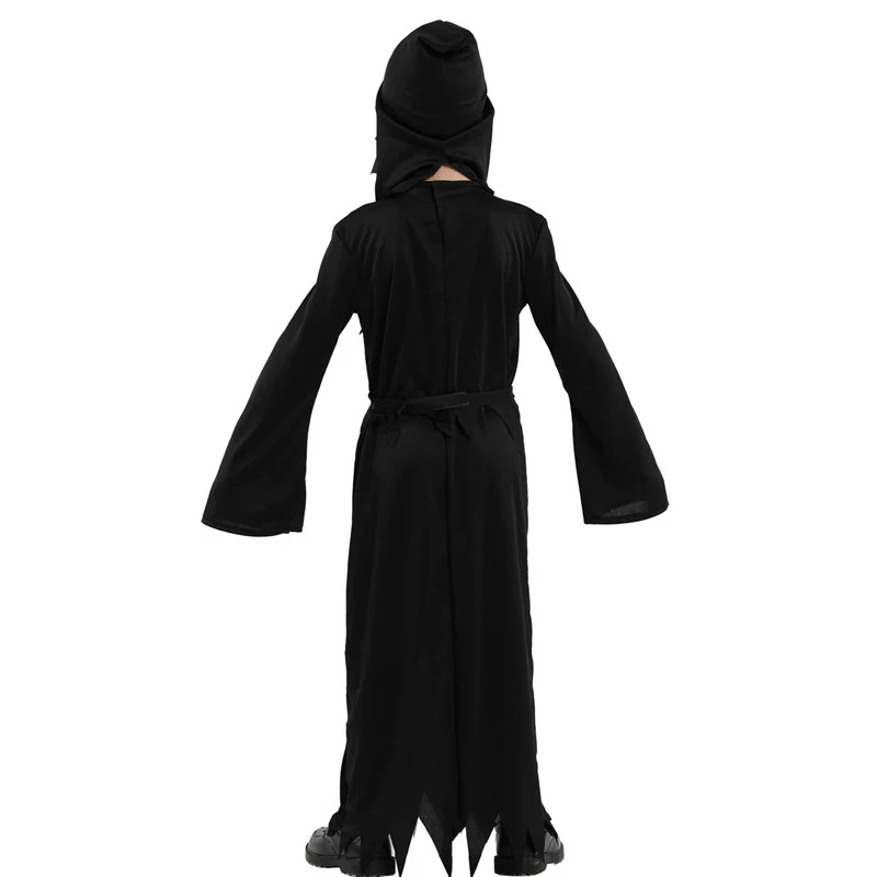 Kids Halloween Hell Devil Costume Scary Monster Phantom Grim Reaper Outfit for Masquerade Dress Up - Image 3
