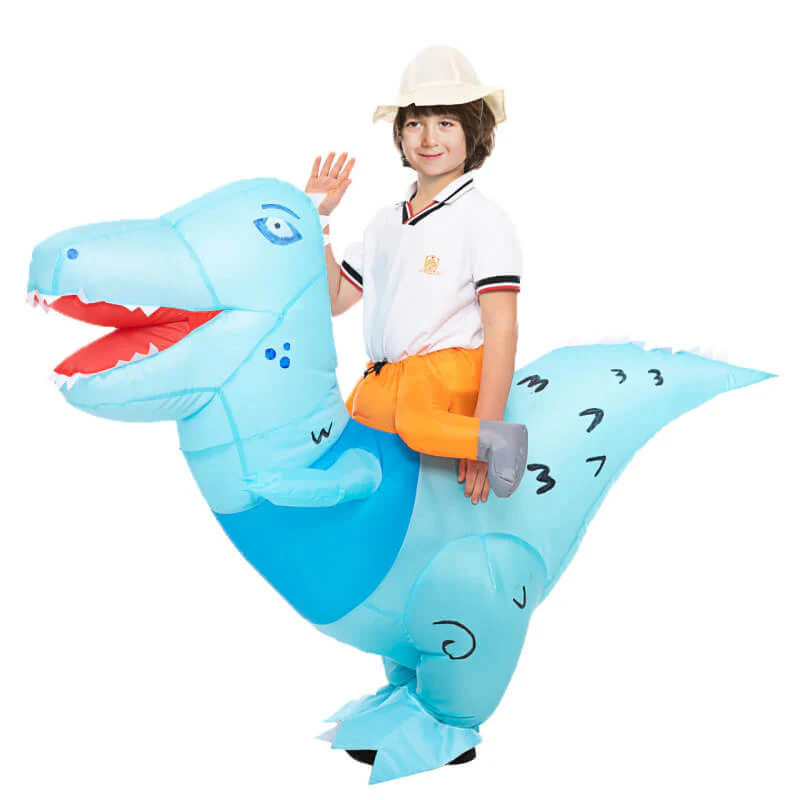 Kids Inflatable Dinosaur Costume Riding Blow Up Dino Costume Funny Halloween Cosplay Outfit for Dress Up - Image 5