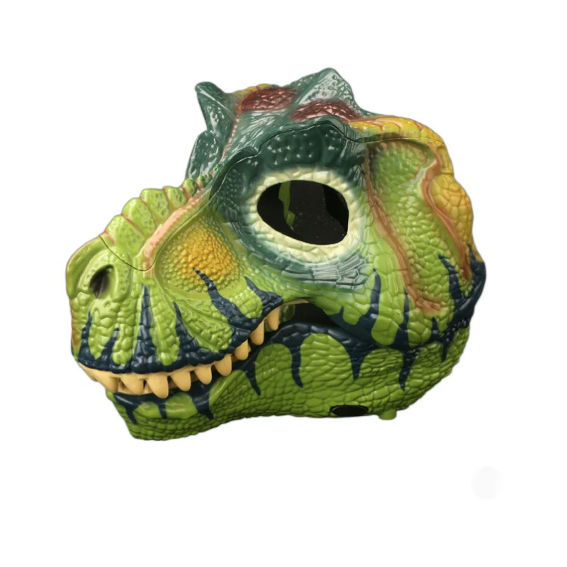 Kids Jurassic Dino Mask with Movable Mouth Adjustable Headband Mask Realistic T-Rex Toy - Image 8