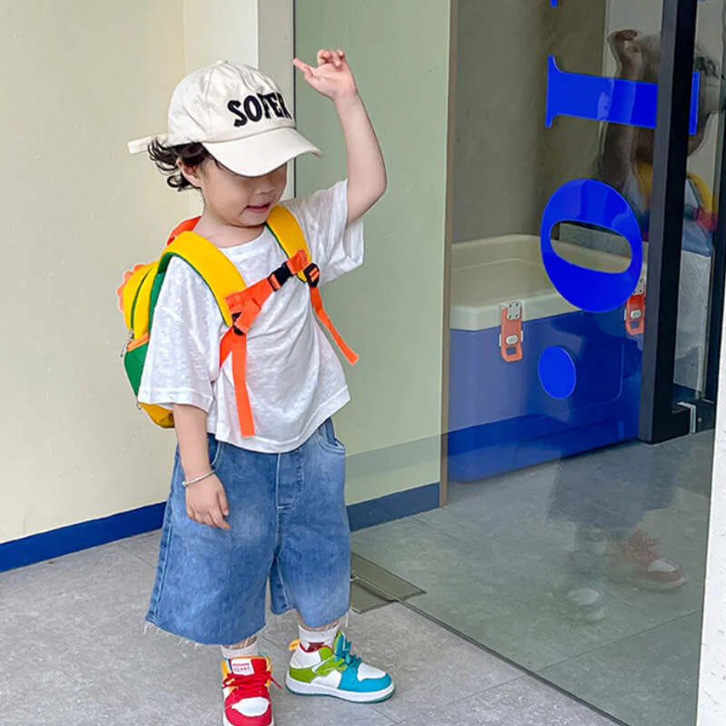 Kids Lightweight Dino Backpack with Anti-loss Rope Cartoon Backpack for Preschoolers - Image 4