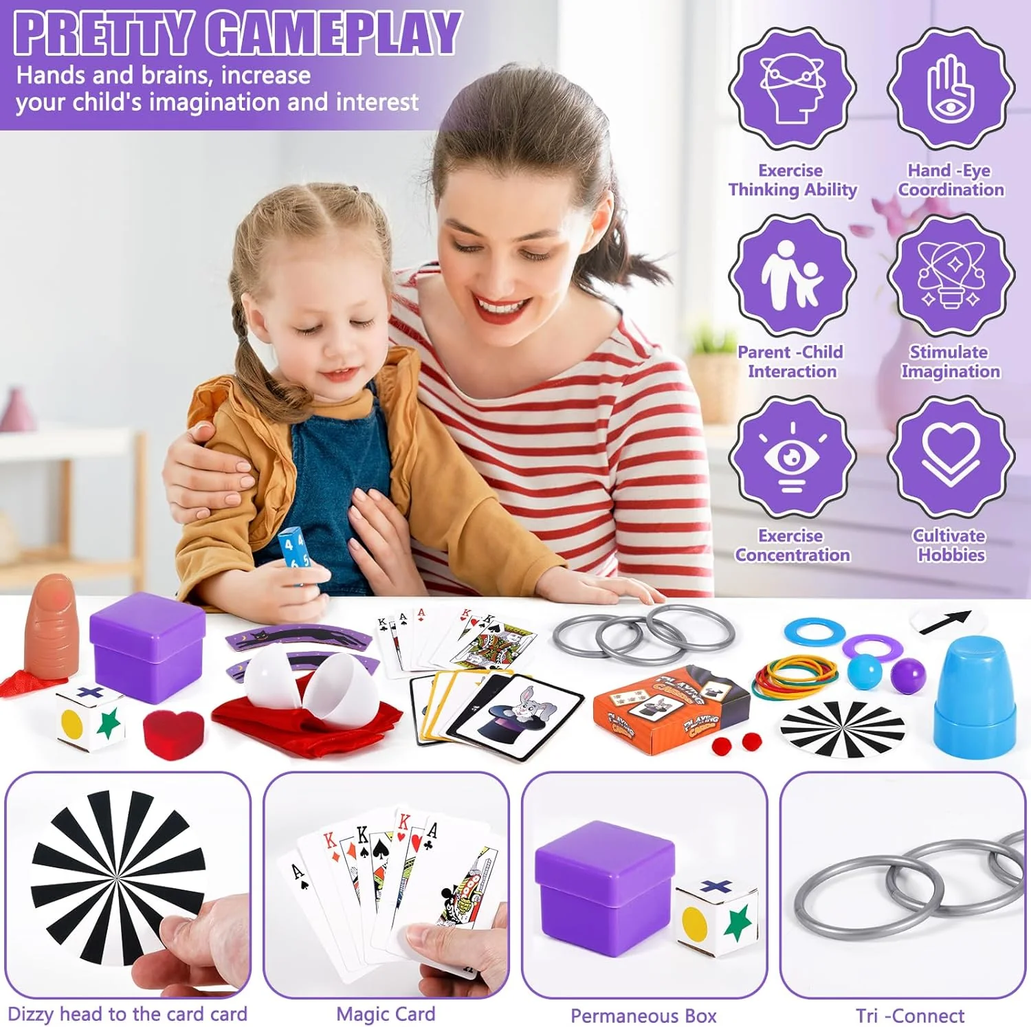 Kids Magic Kit with Magician Costume for Pretend Play Magic Set Free Tutorial Videos - Image 9