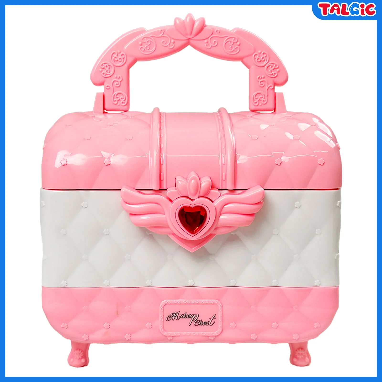 Kids Makeup Set Washable Safe Set Multi-Layer Pink Foldable Storage Box Holiday Gift - Image 10