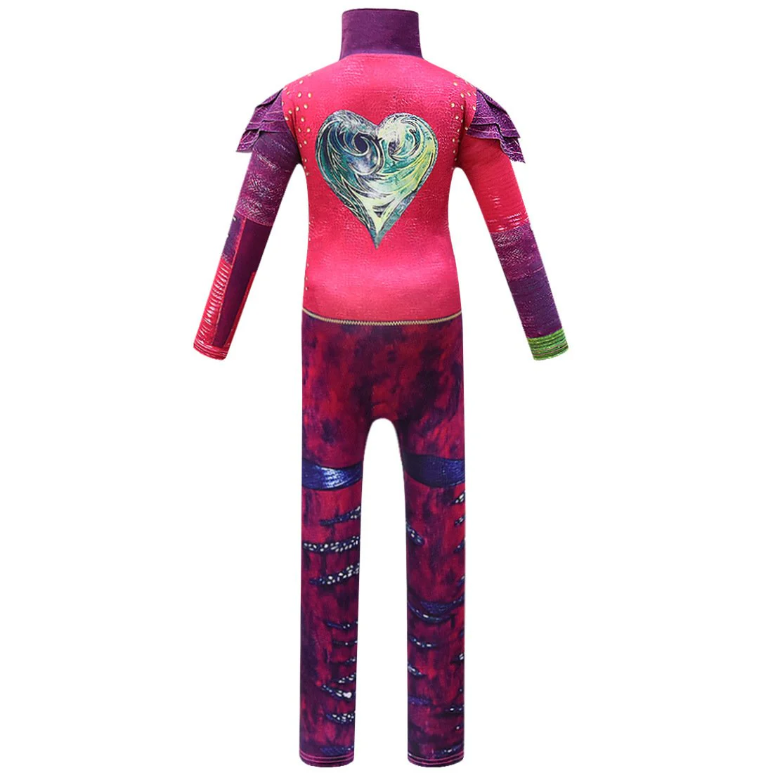 Kids Mal Costume Fashion Dress Up Jumpsuit Wig and Gloves for Halloween Carnival - Image 11