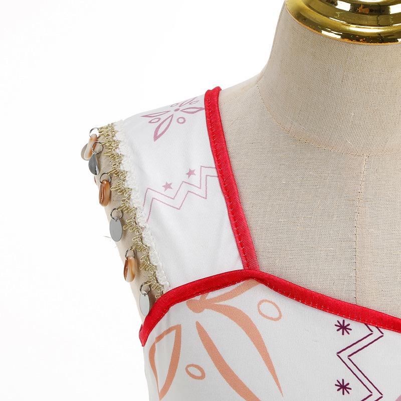 Kids Moana Dress One Shoulder Princess Moana Adventure Outfit for Birthday Party - Image 4