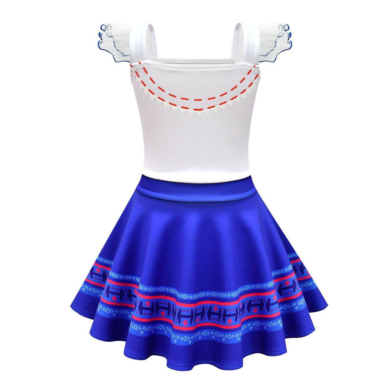 Kids Off-shoulder Luisa Dress Girls Madrigal Costume with Bag for Age 2+ - Image 4