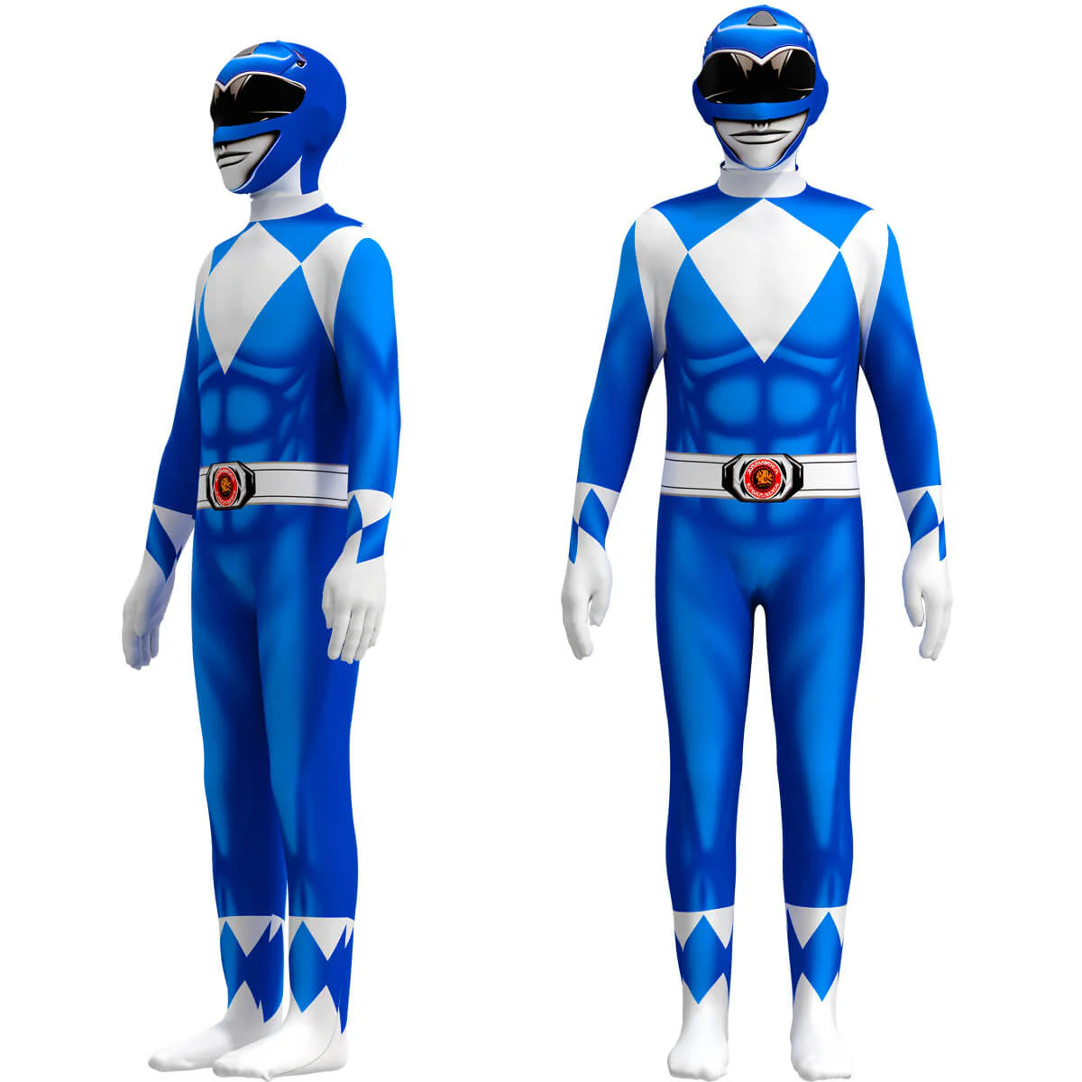Kids Dragon Rangers Cosplay Costume Red Ranger Outfit MMPR Superhero Jumpsuit with Helmet - Image 12
