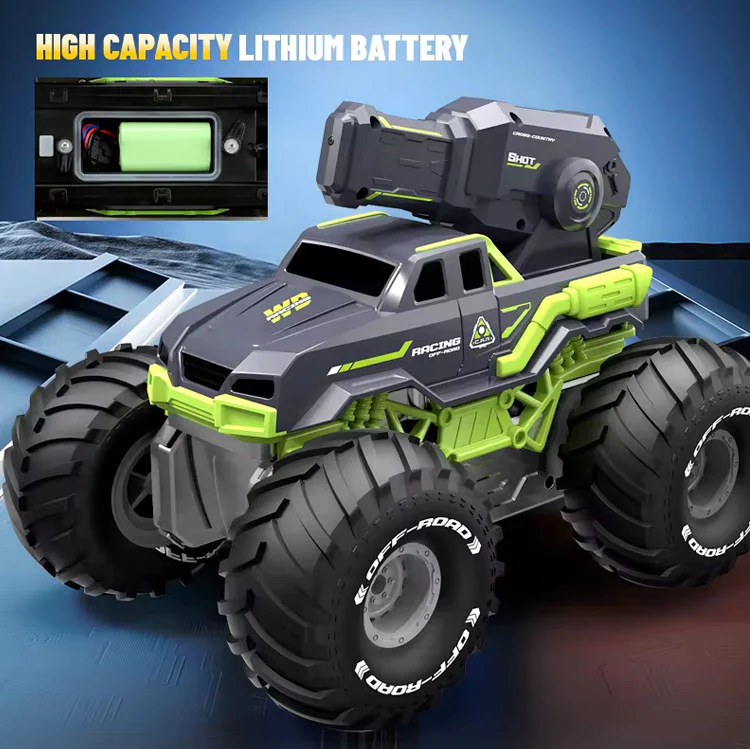 Kids RC Amphibious Vehicle 2.4G High Pressure Water Gun Car Two Speeds Off-road Car - Image 7