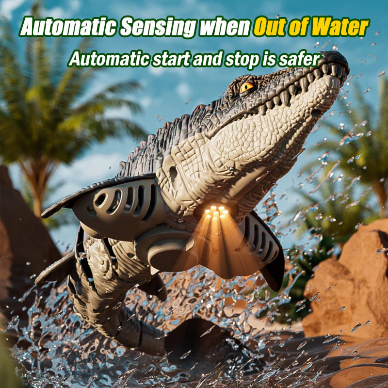 Kids RC Boat 2.4G Remote Control Mosasaur Waterproof Electric Summer Water Toy - Image 11