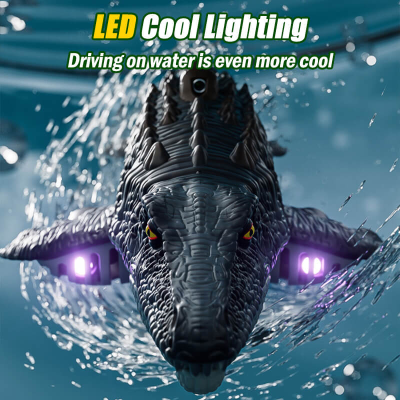 Kids RC Boat 2.4G Remote Control Mosasaur Waterproof Electric Summer Water Toy - Image 12