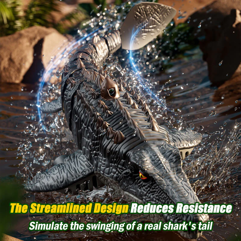 Kids RC Boat 2.4G Remote Control Mosasaur Waterproof Electric Summer Water Toy - Image 4