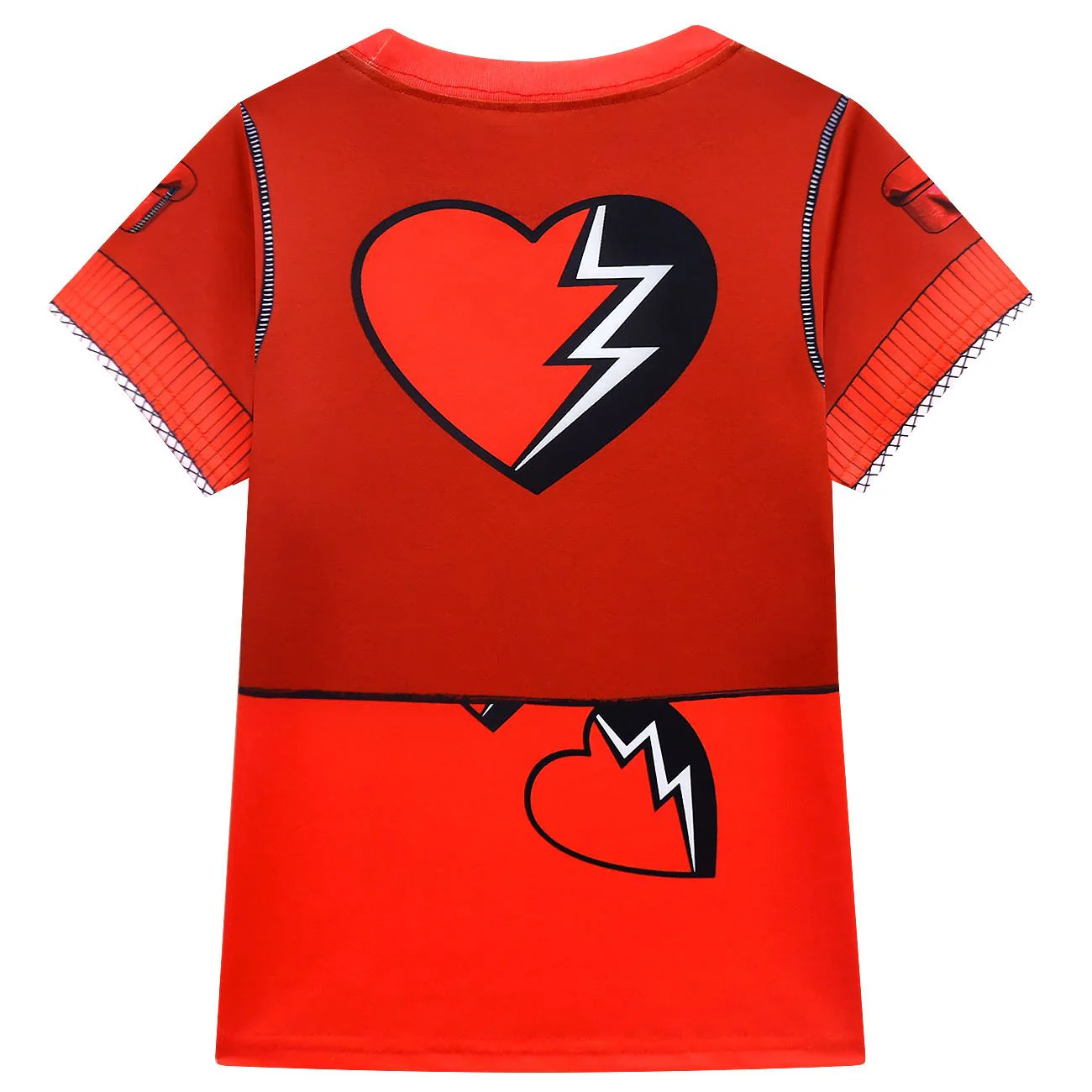 Kids Red Costume Princess T-shirt and Skirt Suit The Daughter of The Queen of Hearts Outfit - Image 6