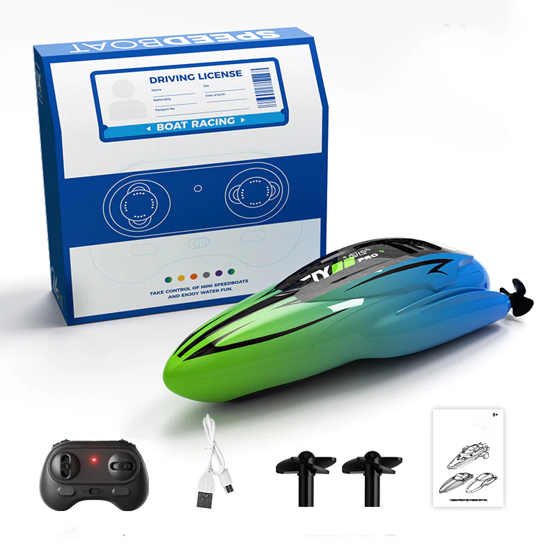 Kids Remote Control Boat 2.4G RC Rolling Stunt Boat Two Speeds Adjustable Speedboat - Image 2