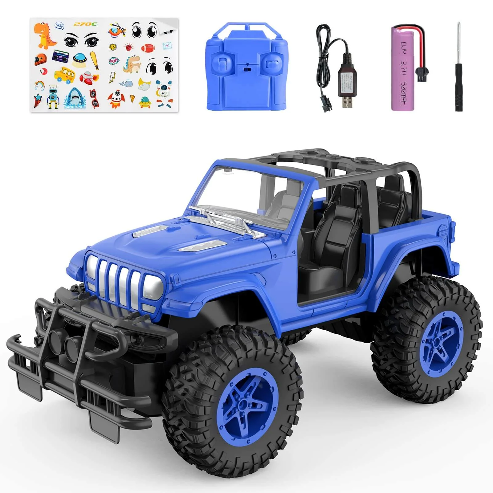 Kids Remote Control Car All Terrain Off Road RC Trucks with Storage Case for Boys and Girls - Image 2