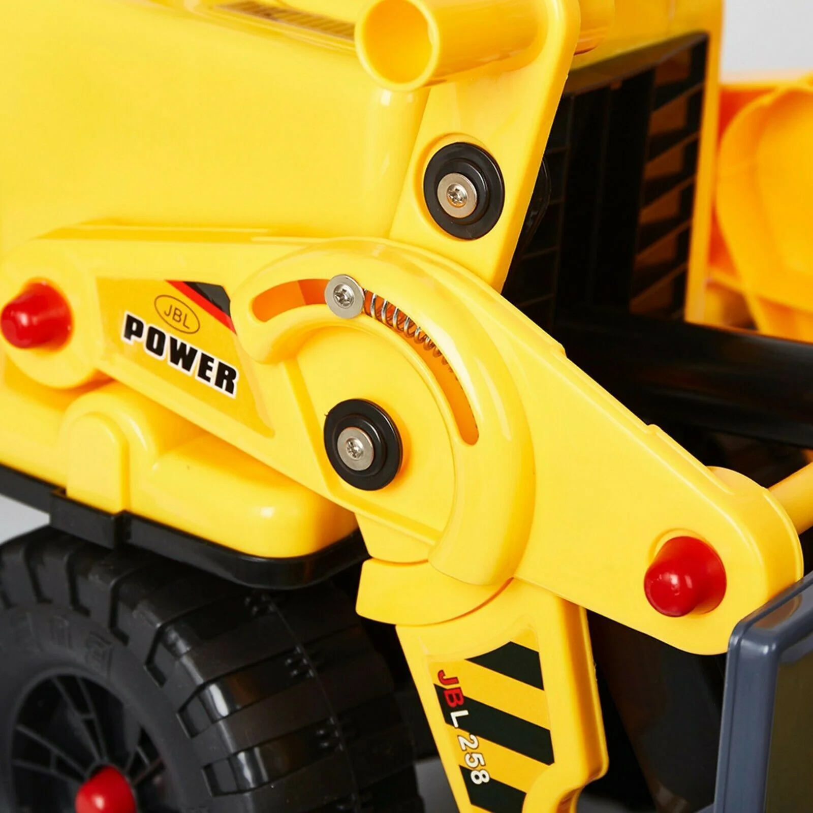 Kids Ride-On Forklift Crane Truck with Construction Helmet – Interactive Digger Toy with Lifting, Sliding & Sound Effects - Image 7