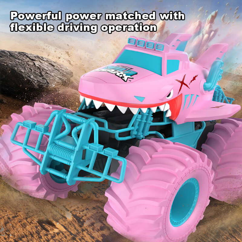 Kids Shark RC Amphibious Car Off-road Vehicle 4WD Climbing Monster Car Waterproof - Image 4
