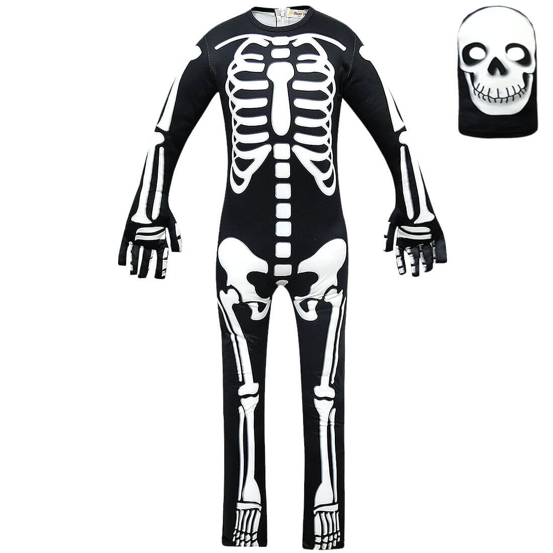 Kids Skeleton Costume Halloween Costume Skin Suit - Image 2