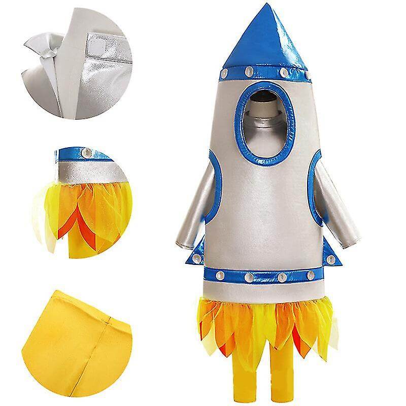 Kids 3D Rocket Outfit 3pcs Space Ship Suit Astronaut Costume Boys Girls Halloween Cosplay Costume - Image 6