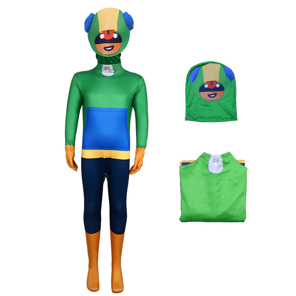 Kids Stealthy Brawler Costume Chameleon Green Cosplay Outfit for Dress Up Party - Image 5