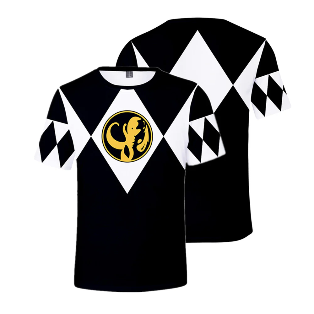 Kids Rangers T-shirt Summer Dragon Tees Anime Cosplay Outfit Daily Wear Shirts - Image 5