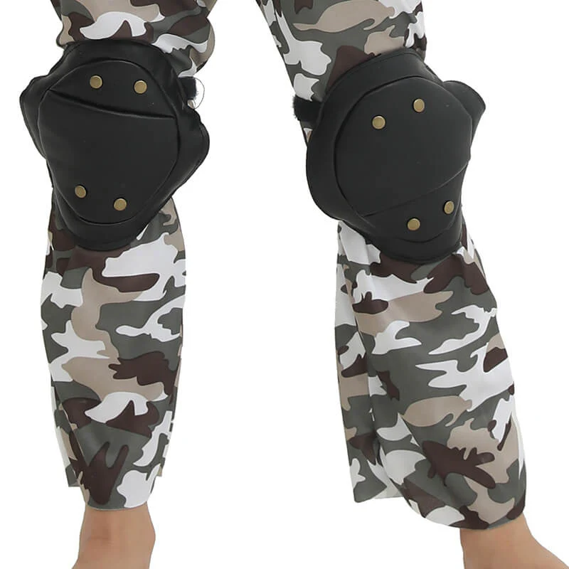 Kids SWAT Costume Tactical Vest Helmet and Camouflage Suit Police Outfit SWAT Team Role Play Set - Image 6