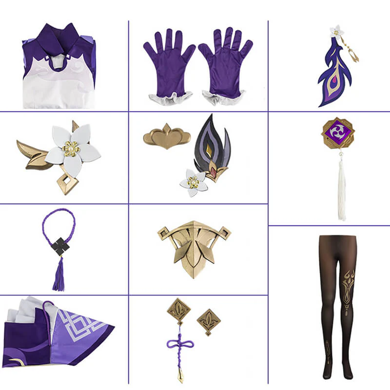 Keqing Cosplay Costume Adult Game Ke Qing Outfit Full Set Halloween Party Dress Up - Image 6