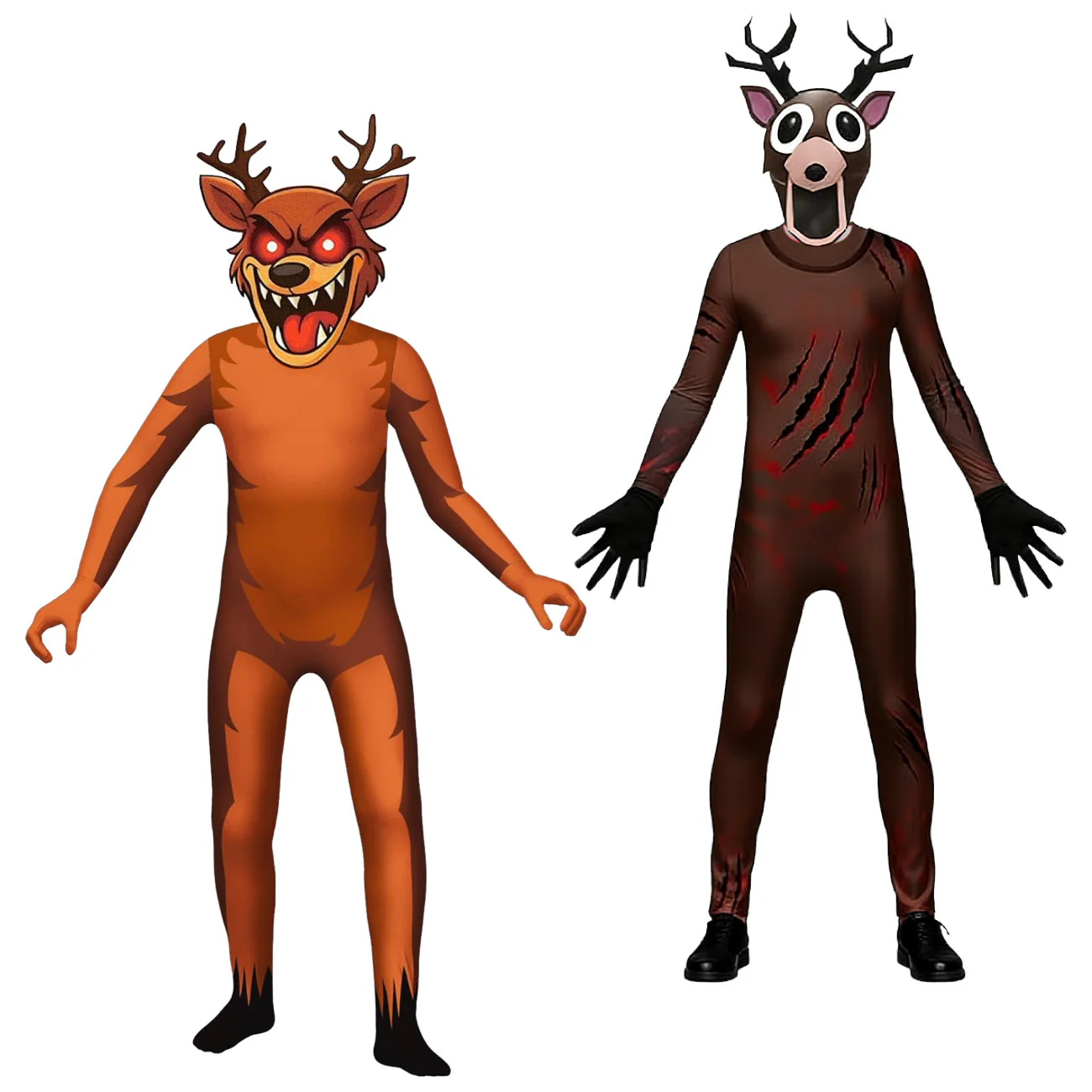 Kids The Deer Costume Brown Horror Monster Cosplay Outfit for Themed Events