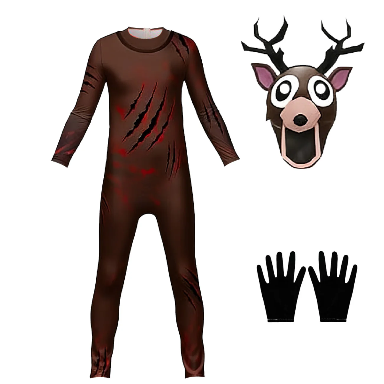 Kids The Deer Costume Brown Horror Monster Cosplay Outfit for Themed Events - Image 3