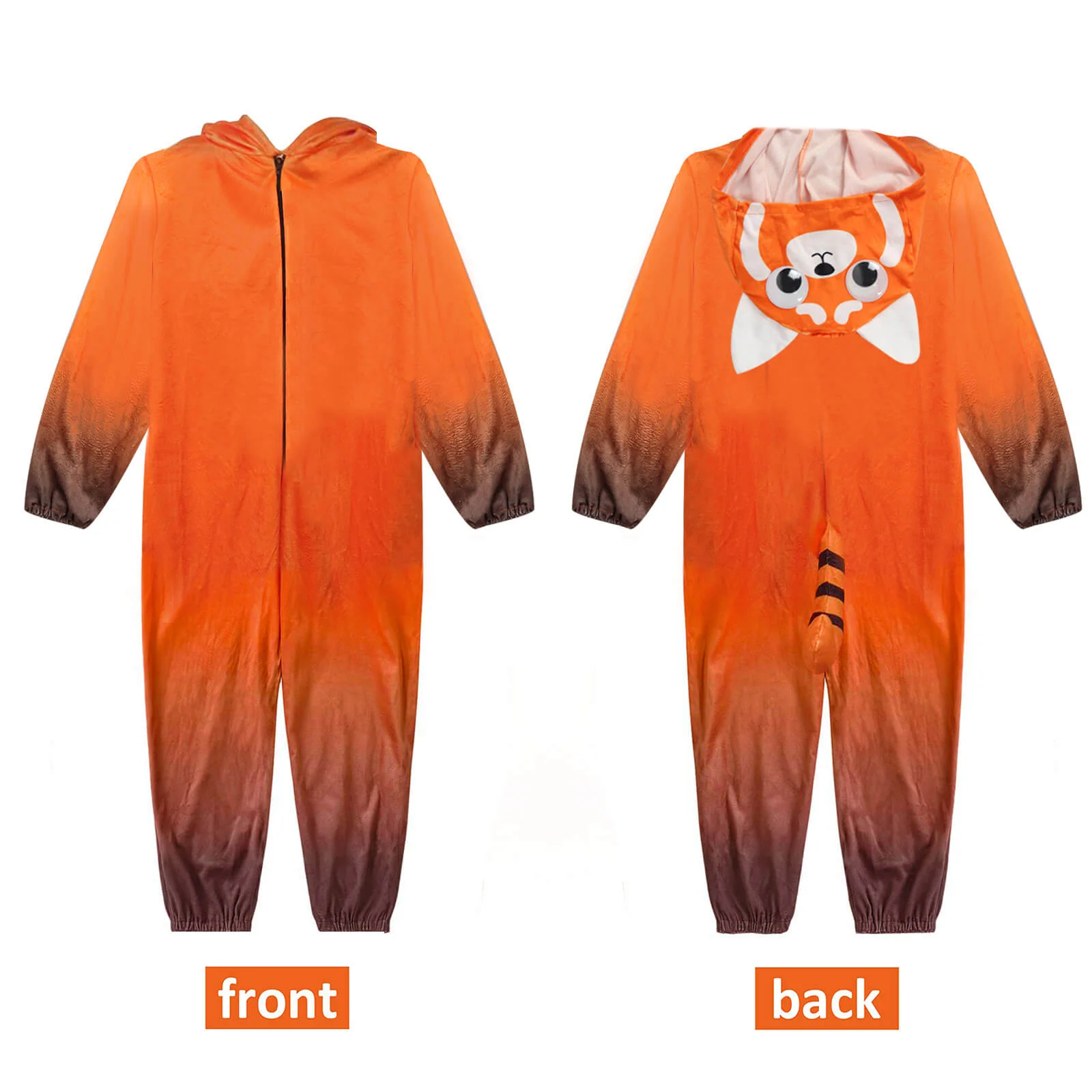 Kids Turning Red Mei Cosplay Costume Meilin Jumpsuit Halloween Red Panda Onesie for Boys and Girls - Image 3
