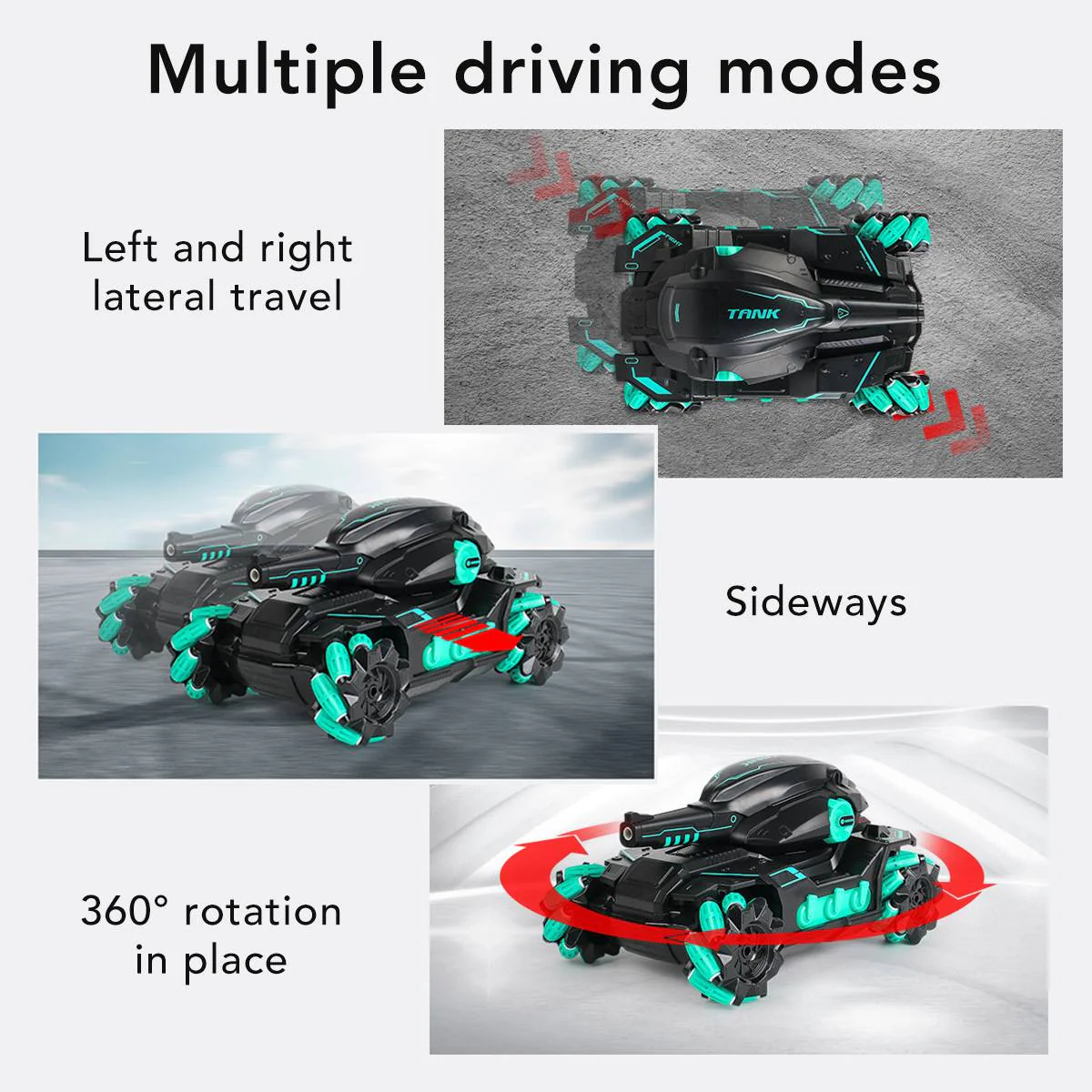 Kids Water Bomb Tank RC Gesture Sensor Tank Car Multiplayer Battle Remote Control Toys - Image 13
