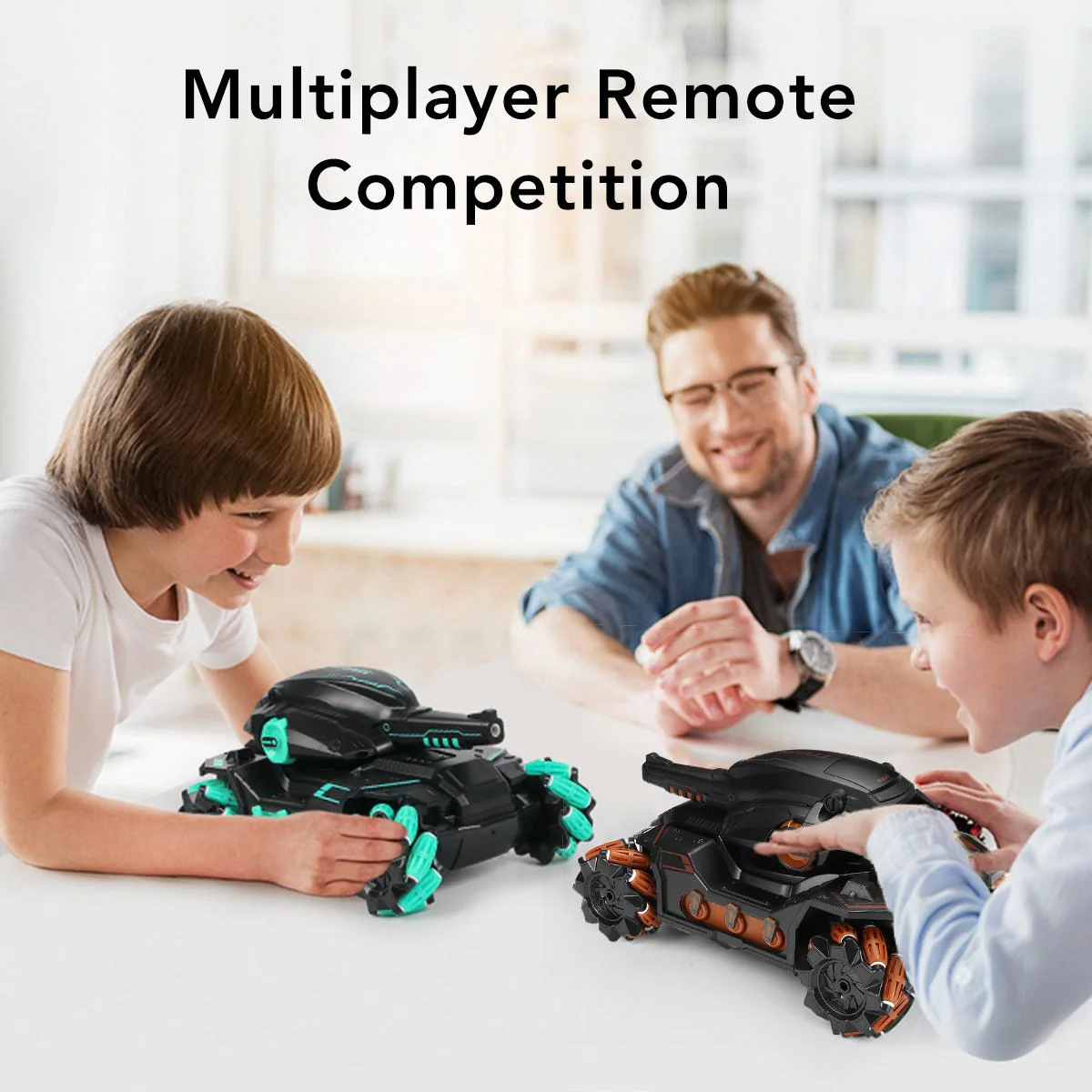 Kids Water Bomb Tank RC Gesture Sensor Tank Car Multiplayer Battle Remote Control Toys - Image 14