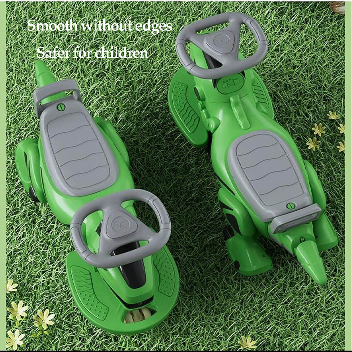Kids Wiggle Car Dinosaur Anti-Rollover Car Ride On Toy With Flashing Wheels & Music - Image 8