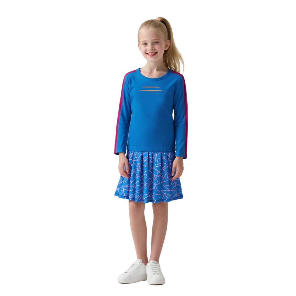 Kids Adults Zombies Outfit Addison Blue Shirt and Skirt 2pcs Suit for Dress Up Party - Image 2