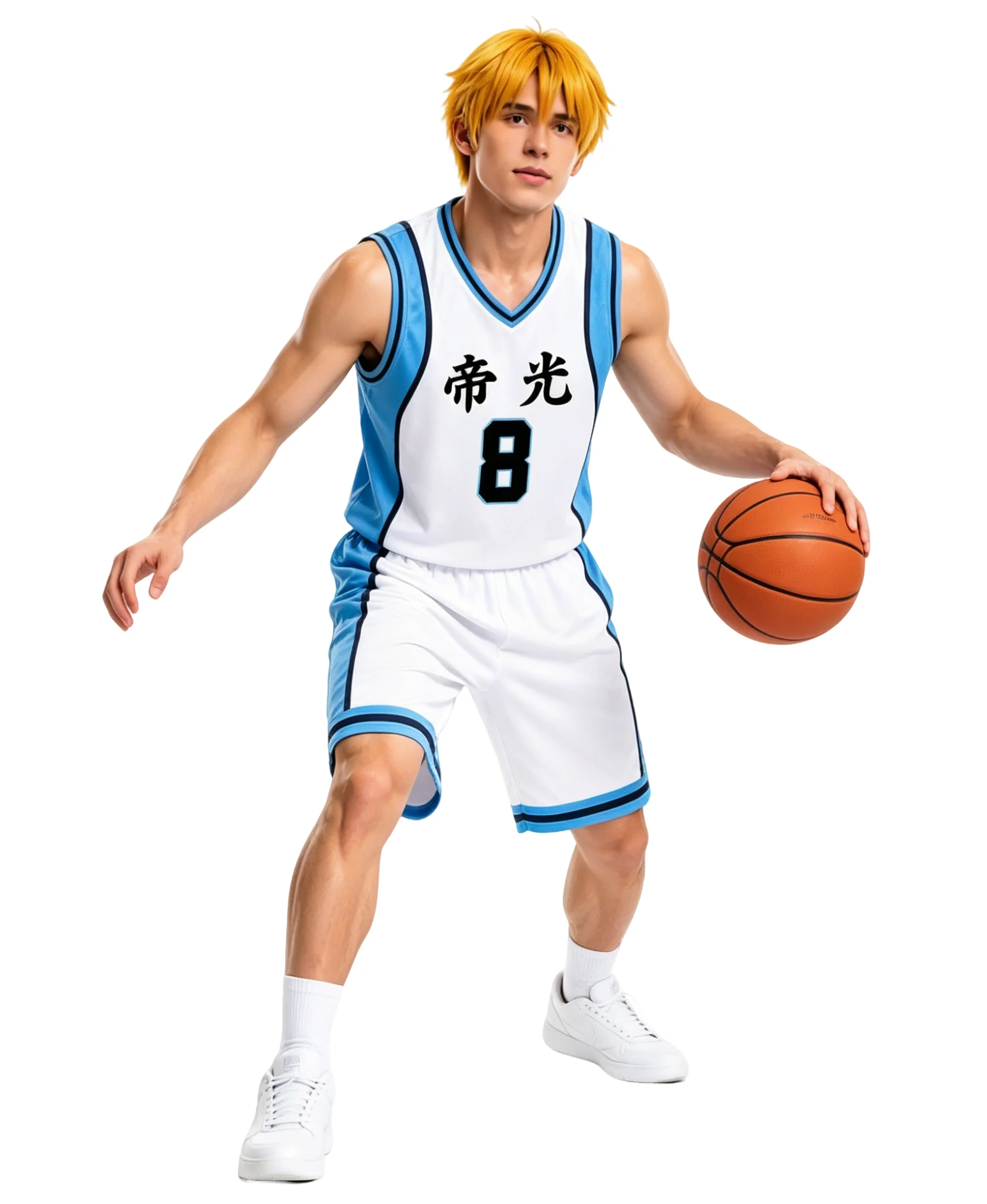 Kuroko No Basuke Costume Tops No 4 5 6 7 8 15 Kuroko Tetsuya Teiko School Basketball Jersey Set - Image 5