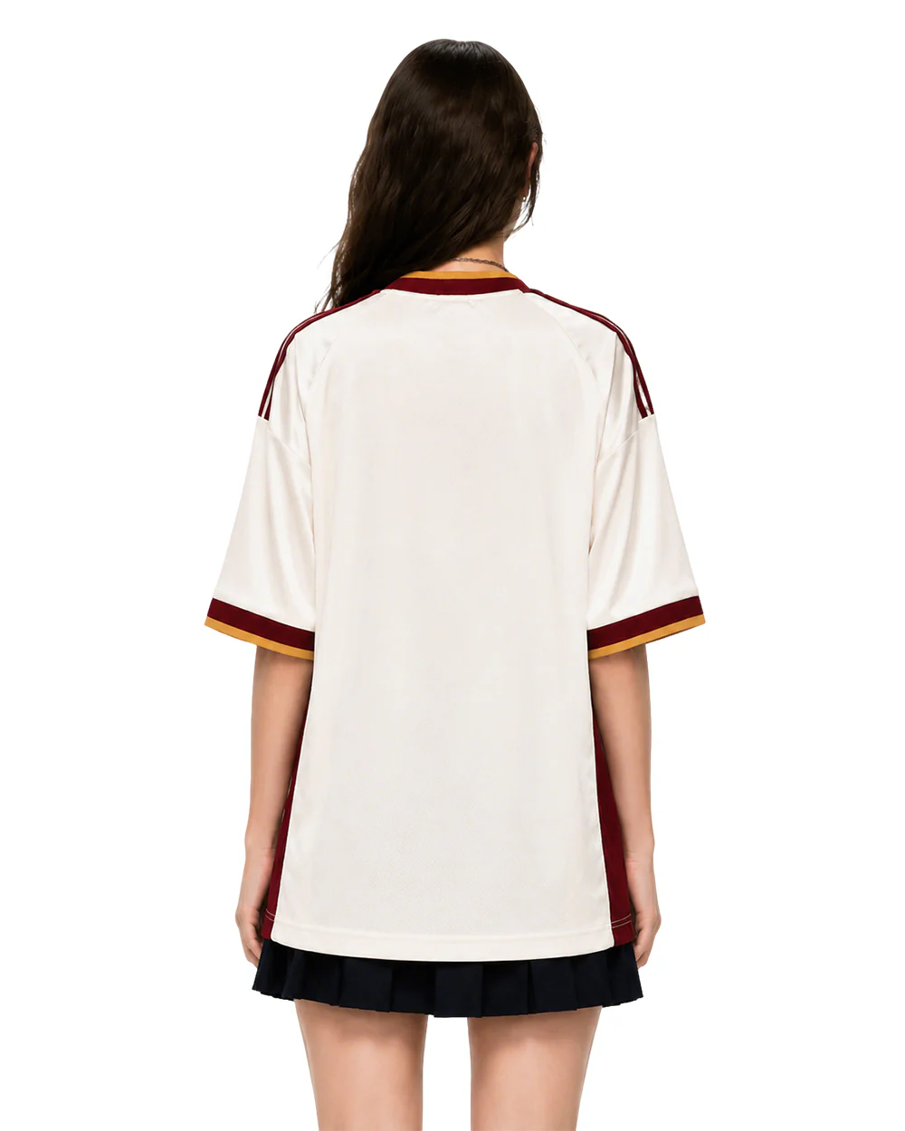 Lady Spain Jersey Cream White Oversized Mesh T Shirt for Football Game Day Watch Parties - Image 10