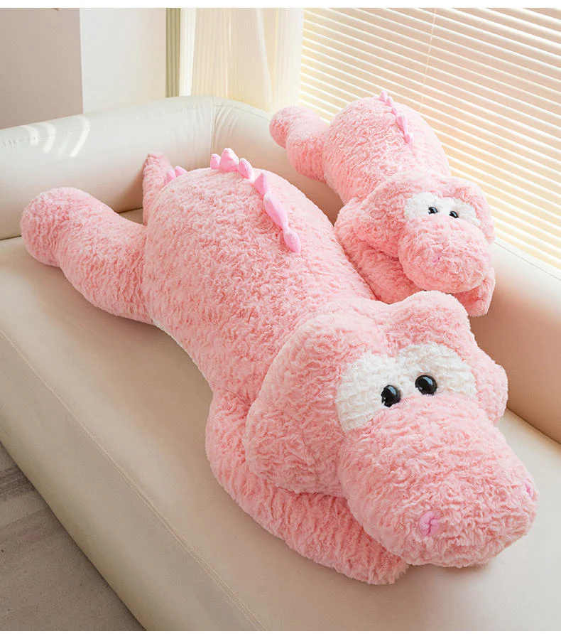 Large Soft Dino Plush Toy Crocodile Stuffed Animal Bed Pillow Toy For Kids and Adult - Image 7