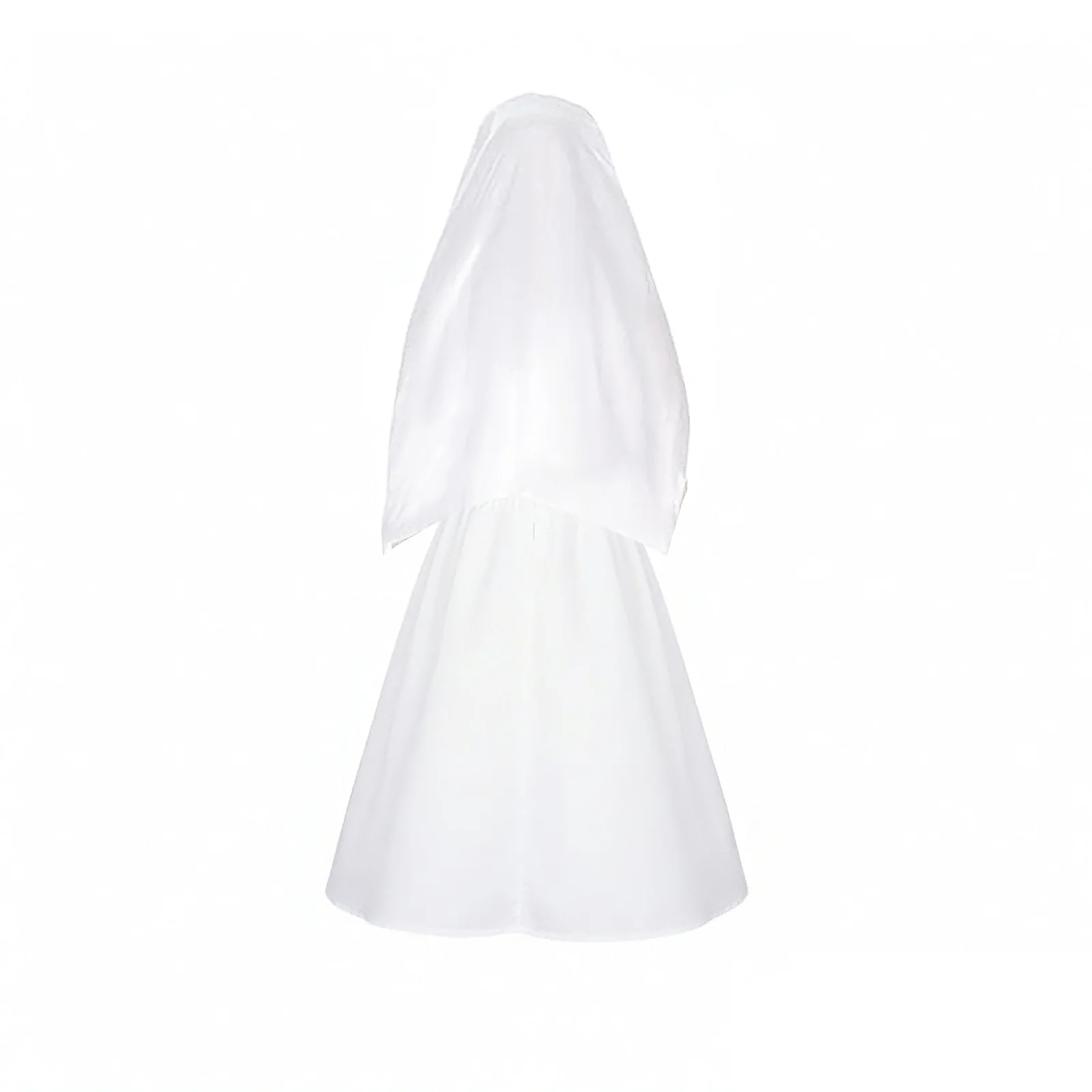 Lucy Wedding Dress White Gown with Veil Set Vault Dweller Costume for Cosplay Party - Image 6
