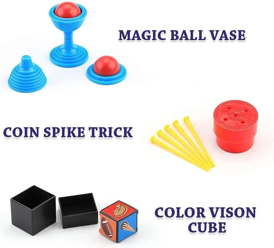 Magic Set with 65 Props Kids Magic Tool Kit For Boys and Girls Family Party interactive toys - Image 6