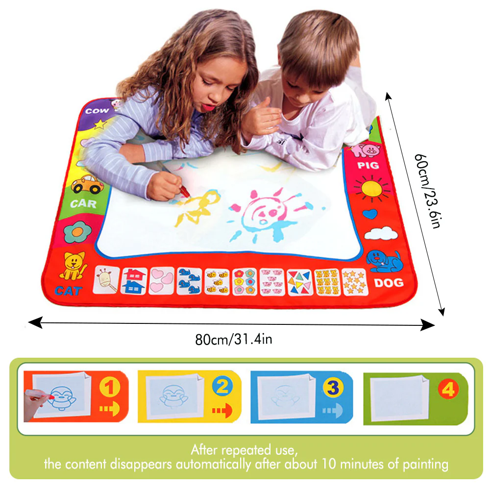 Magic Water Drawing Mat Educational Toy Water Painting Draw Writing Mat Kid Developmental Doodle Board Toy - Image 2