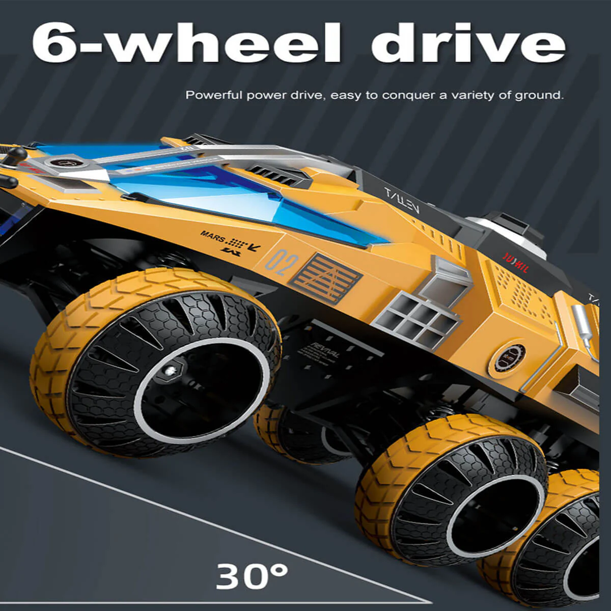 Mars Detecting RC Car 1/12 RC Rock Crawlers 6WD Remote Control Truck w/ Hidden Lift Water Bomb Shooting - Image 6