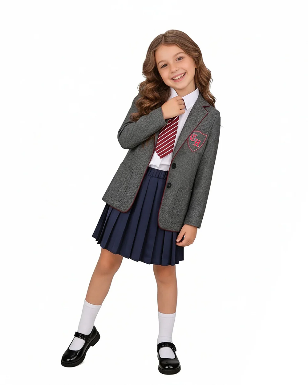 Wormwood Costume Gray School Uniform Girls Adults Halloween Cosplay Outfit - Image 2