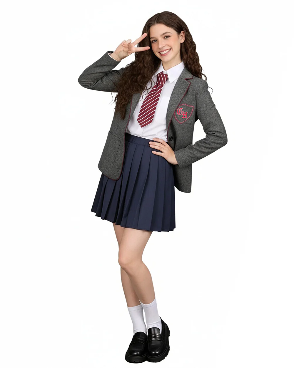 Wormwood Costume Gray School Uniform Girls Adults Halloween Cosplay Outfit - Image 4