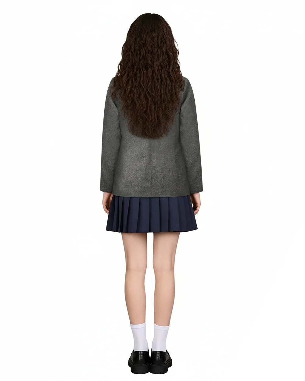 Wormwood Costume Gray School Uniform Girls Adults Halloween Cosplay Outfit - Image 5