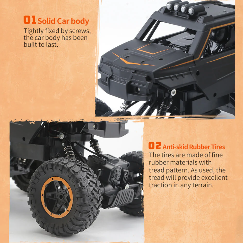Kids 6 Wheels RC Car Reomote Control Monster Truck Dual Motors Two Speed Off-road Truck - Image 11