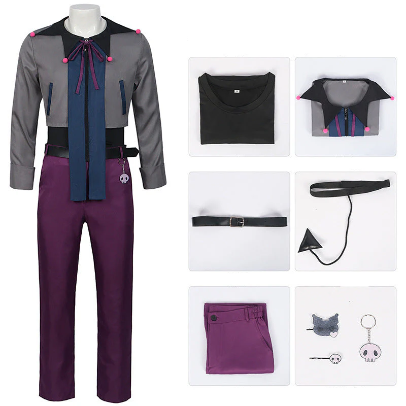 Men Rin Itoshi Outfit Shadow Striker Rin Costume with Tail for Cosplay - Image 7